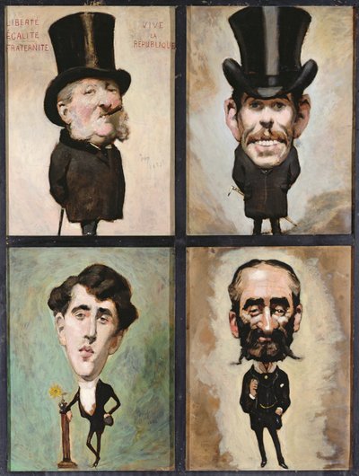 Four Caricatures by Julius Mandes Price